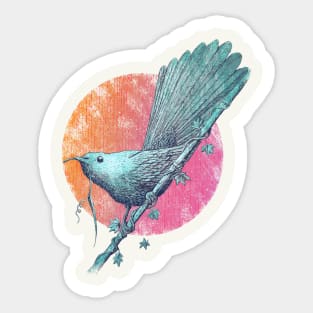 Sunset Summer Nesting Bird Sticker